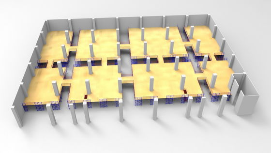 Mua Tầng lửng Tầng lửng Trải kim loại với không gian mở sản xuất trực tuyến