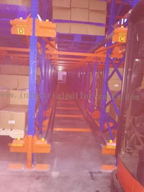Chiều cao 82FT X 39FT Chiều cao Radio Shuttle Racking Blue + Hệ thống Lưu trữ Kho chứa Orange