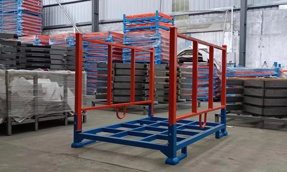 Heavy Duty lắp pallet lồng trong kho lưu trữ không gian màu xanh dương và cam