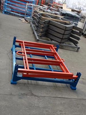 Heavy Duty lắp pallet lồng trong kho lưu trữ không gian màu xanh dương và cam