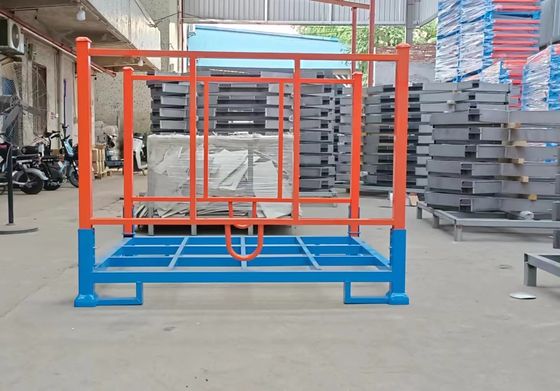 Heavy Duty lắp pallet lồng trong kho lưu trữ không gian màu xanh dương và cam