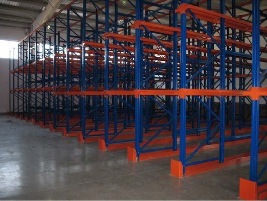 Kim loại đôi bên lái xe trong Pallet Racking cho kho lạnh, pallet Shelving Racks